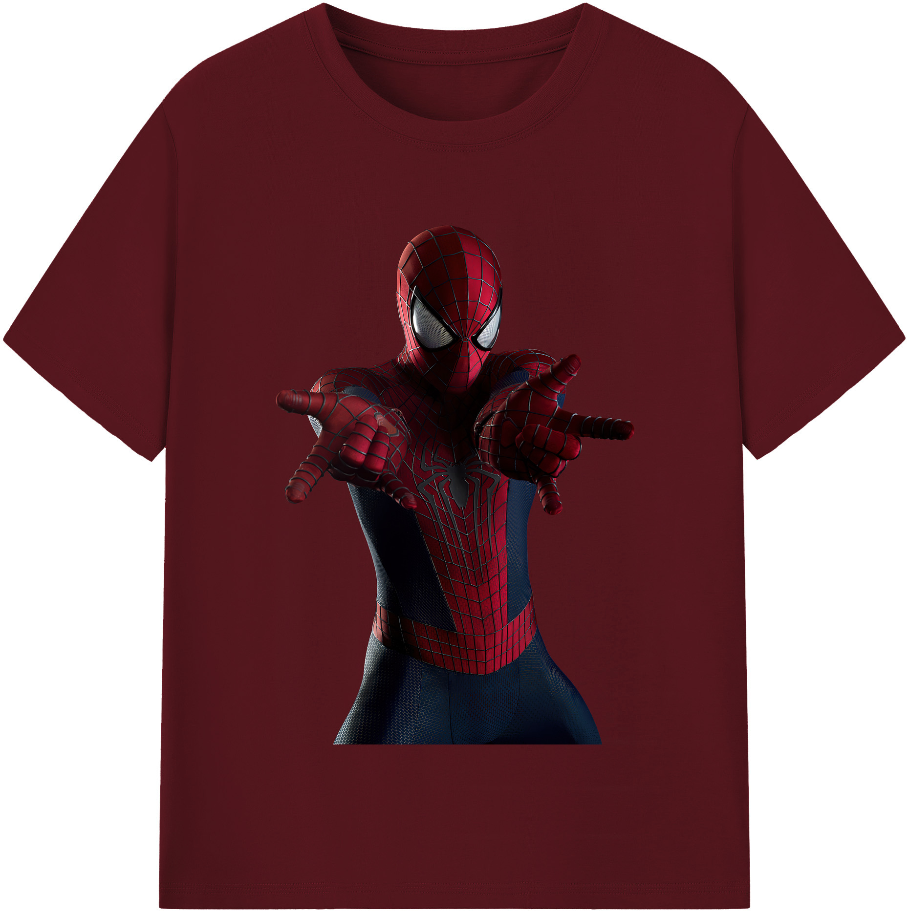 （画像用） Spider Man スパイダーマン 綿100％半袖Tシャツ（フロントプリント）